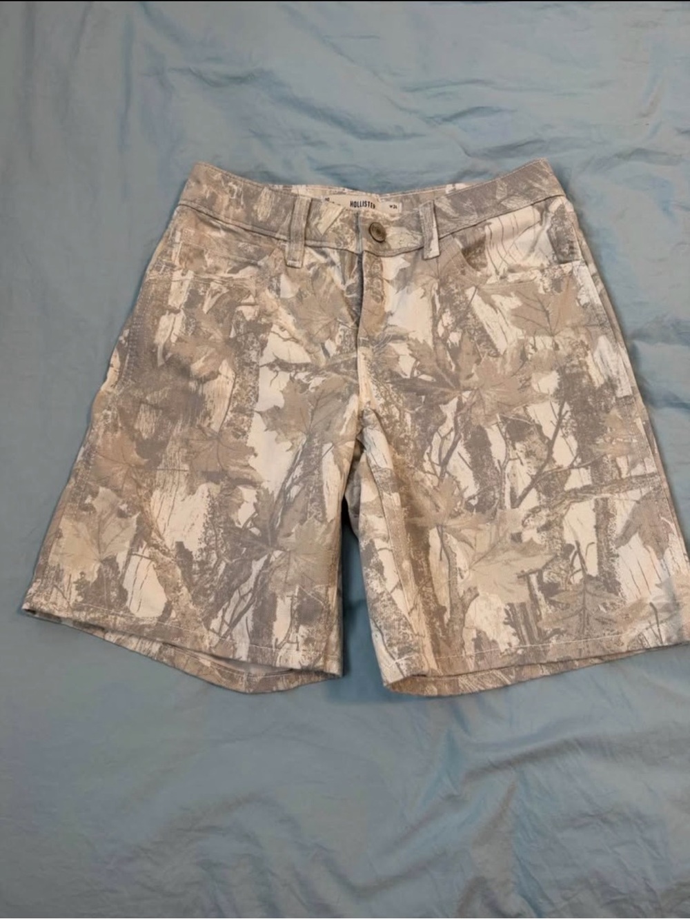 Hollister Beige Camo Print Shorts